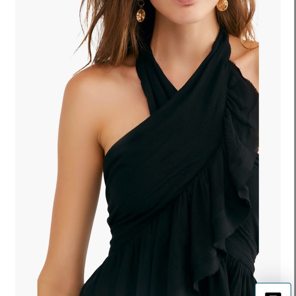Free People Chrissy Black  Halter Top - Picture 2 of 10